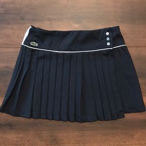 Lacoste Navy blue pleated tennis skirt